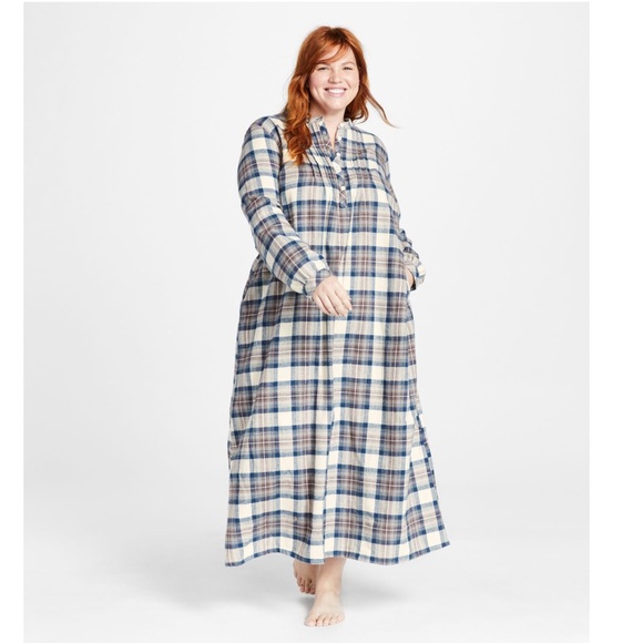 L.L.Bean Women's cotton Scotch Plaid Flannel Nightgown S - Picture 2 of 8